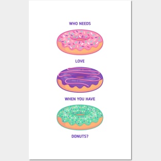 Love and donuts Posters and Art